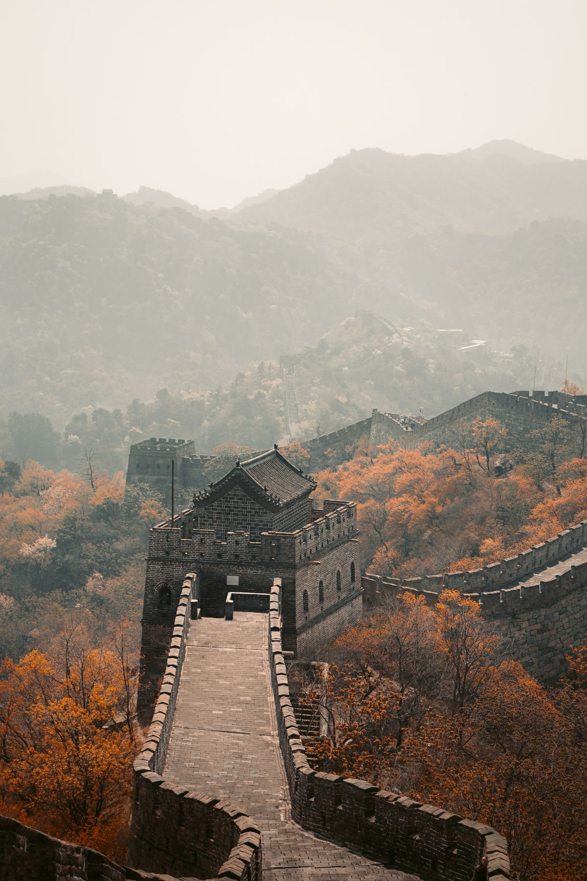 Grande Muraglia di Mutianyu tra le foreste autunnali